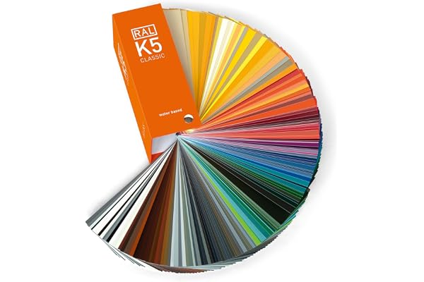 RAL K5 Nuancier de Couleur, 215 échantillons de Couleur Brillants Pleine Page, 8 Langues