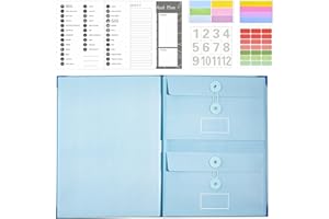 ZVD if I Die Binder, Important Document Organiser, Bound Expandable Binder, Suitable for Storing Important documents, Birth certificates, Social Security Cards, passports, Photos, Letters (Blue)