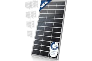 YANGTZE POWER Panneau Solaire Monocristallin - Photovoltaïque, Silicium, 165 W, Câble avec Connecteur MC4, Batterie de 12V - Module Solaire pour Camping-Car, Caravane, Bateau, Yacht, Jardin