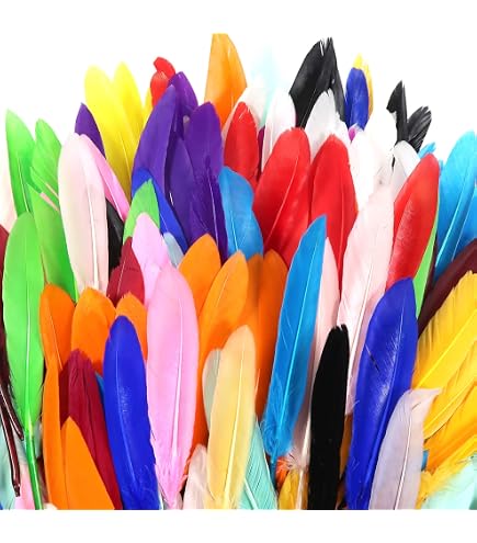 150 Plumes Décoratives Jaunes Netuno - Naturelles Pour DIY, Déco Fête Et Attrape-Rêves