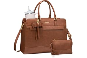 LOVEVOOK Bärbar dator handväska dam stor business shopper väska PU-läder 2 i 1 crossbody tote bag handväska elegant arbetsväs