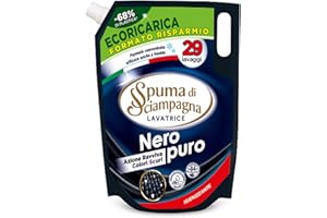 Spuma di Sciampagna - Detersivo Lavatrice Nero Puro, Formula Concentrata con Azione Ravviva Colori Scuri, Igienizzante con 84% di Ingredienti Biodegradabili - 1305 ml, 29 Lavaggi