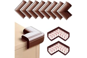 (8 Pack) Corner Protectors for Kids, Dekukar Upgraded Foam Soft Corner Guards Bumpers Baby Safety Furniture Table Sharp Corner Protection, Pre-Taped for Direct Use