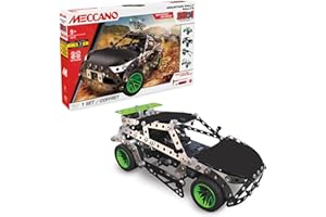 BANDAI - Meccano Mountain Rally 25 en 1 - Coffret de Construction 25 Modèles - 390 pièces, Moteur, Outils, Notice - Kit Activité Assemblage Voiture de Rallye - Jouet Enfant 10 Ans et + - APM11111