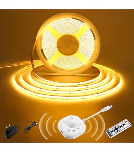 YOODI LED-striplicht met bewegingssensor, 5M neutraal licht LED-strip met timer, flexibele PVC YOODI LED-striplicht met bewegingssensor, 5M neutraal licht LED-strip met timer, flexibele PVC