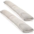 com-four® 2x draft stopper for doors and windows - microfibre wind stopper - save energy with draft stopper - 1kg door stopper (02 pieces - taupe)