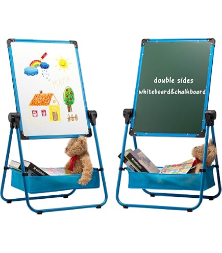 Chevalet Double Face pour Enfants - Tableau Blanc et Tableau Noir Rota