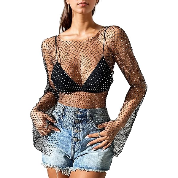 ALLSAINTS Devore Rita Semi-transparante Top Van Mesh Met Boothals 3390040147 339004014700000