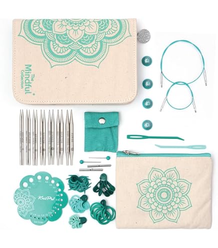 Kit Tricot KnitPro Aiguilles Circulaires & Accessoires - Parfait Débutants Et Experts, Cadeau Idéal