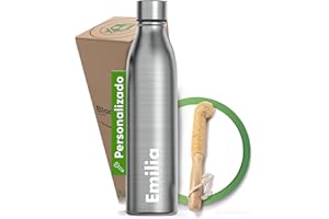 Blockhütte Botella Agua Personalizada Acero Inox I 1L I Cantimplora para 25h Bebidas Frias I Water Bottle a Prova de Fugas I Botella Termica para Hacer Deporte y Oficina – Garrafa Termica