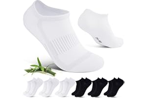 Cirorld Calzini Bambù Sportivi per Donna e Uomo 39-42,43-46, 6 Paia Corti Traspiranti, Antibatterici e Anti-Odore, Assorbimento Umidità per Running