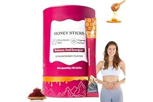 AINXTOLM 30PCS Honey Sticks for Women, Honey Sticks Pack with Shil/Ajit Resin, Hor/Mone Balance & Natural Energy Booster, Imm/une Support & Mental Clarity, Strawberry Flavor Ho/ney Sticks