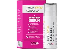 Cos-IQ Sunprotect Outdoor Sunscreen Serum SPF 50 PA++++ | Broad Spectrum, No White Cast, Dewy Hydrating Finish | For Normal & Dry Skin | Clinically Tested | Acne Safe For Unisex, 30ml