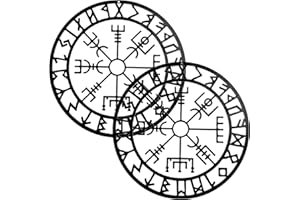 TUHNHGD Vikingo Decoracion Pared Metal, Decoracion De Pared, Pared Decoracion, Arte De Pared De Metal, Runas Vikingas, Escultura Decorativa (Viking 2pcs)