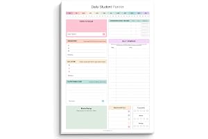 Student daglig ADHD, planerare A4 | 50 ark odaterad studieplanerare, guidad daglig uppgift och pomodoro tracker, neurodiverge