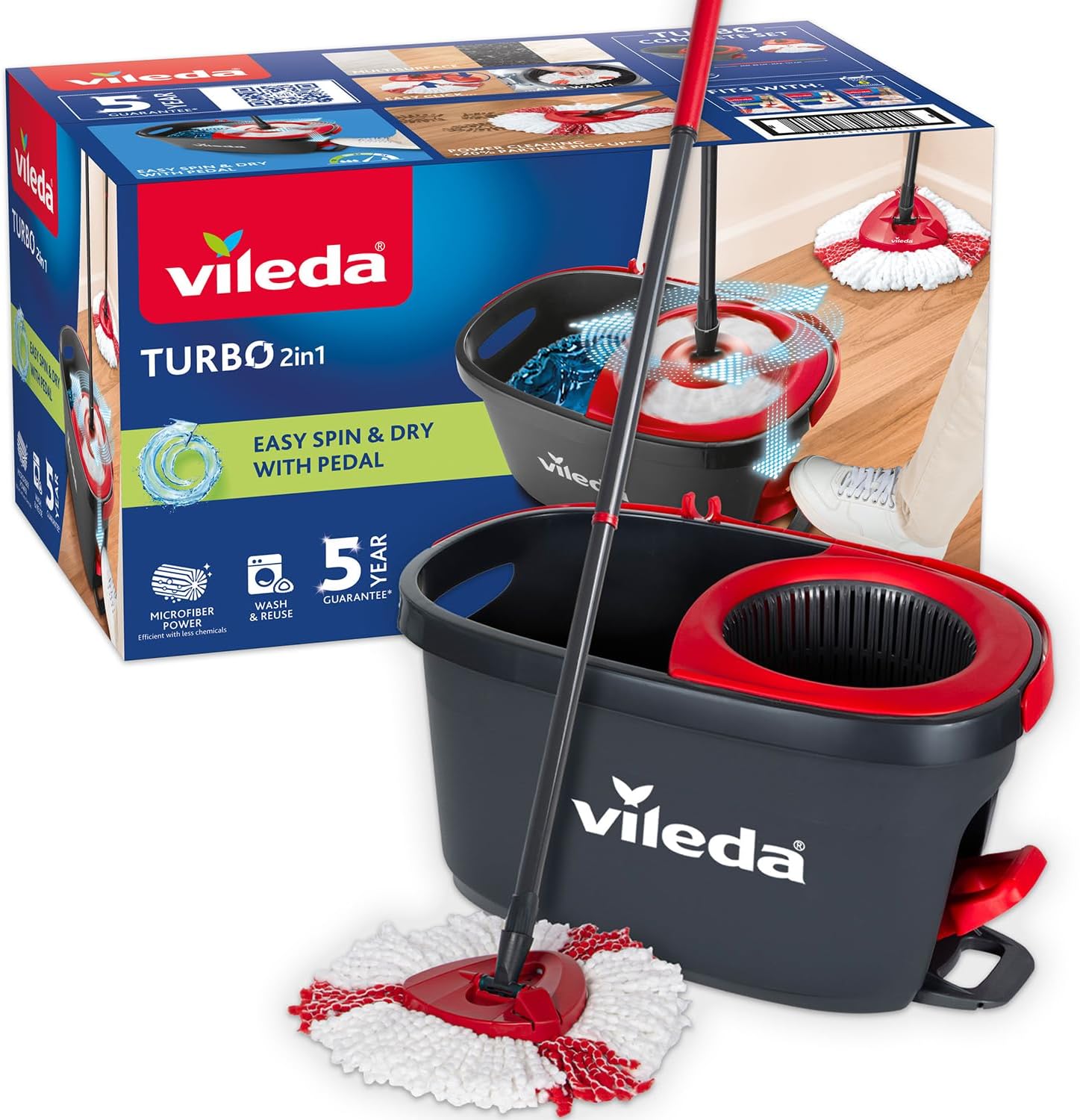 Vileda Turbo 2in1 Pedallı Temizlik Seti