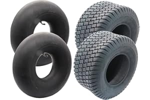 SECURA 2x pneus avec chambre à air 18x8.50-8 compatibles avec divers tondeuses à gazon autoportées