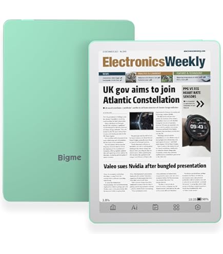 Bigme B751C S Ebook Reader, 4GB+64GB Color Android 14 OS ePaper