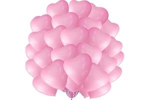 WITTY CUTIES Pink Heart Shape Balloons 12 Inch Heart Balloons 15 Pack Romantic Balloons Love Balloon for Wedding Anniversaries Party Valentines Proposals Bridal Shower Wedding Party Decoration.