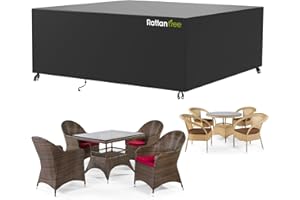 rattantree Copertura per Mobili da Giardino Impermeabile Tessuto Oxford 600D 420D in tessuto Oxford, Anti-UV Telo Mobile Copertura Tavolo Esterno, 270 x 180 x 95 cm