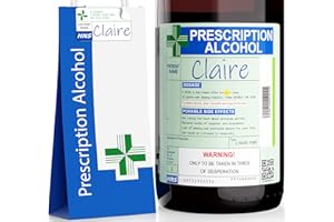 BESTAFIESTA Funny Gift for Her Secret Santa Gifts Prescription Alcohol Wine Label & Bottle Bag Gift for Him Gift for Girlfriend Red Wine Prosecco Gifts Funny Birthday Gifts for Women