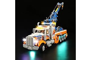 SWDZ LED Lights Set for Lego Technic Heavy-Duty Tow Truck, Building Blocks Lighting Kit Compatible with Lego 42128 (NOT Included The Model)