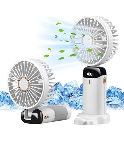 Ventilador Turbo Portátil Dancial 5000mAh - 3 En 1, 100 Velocidades, Pantalla LED, Plegable, Para Exterior E Interior