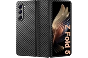 memumi Carbon etui do Galaxy Z Fold 5, 0,5 mm, super cienkie, etui z prawdziwego włókna aramidowego [100% włókno aramidowe] z ochroną przed upadkiem w jakości wojskowej do Galaxy Z Fold 5 2023