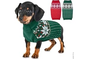 KATZINST Pull pour Chien, Pull Chien, Pull Noel Chien, Pull Chien Petite Taille, Pull-Overs pour Chiens, Pull Chien Grande Taille, Pull Chien Moyen Bouledogue Français Teckel Labrador