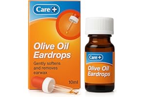 Care Extra Virgin Olive Oil Ear Drops for Ear Wax Removal, Gently Softens & Removes Earwax, Easy Dropper Application, 10ml