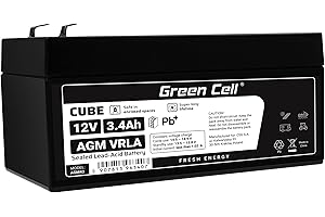 Green Cell PRO Batteria AGM 12V 3,4Ah accumulatore sigillata VRLA non manutezione ricaricabile Batterie di ricambio ermetica, giocattoli, giocattoli per bambini, Installazioni di allarme