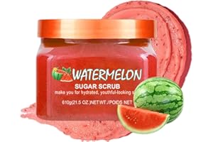 ISBEAUSOLS Exfoliating Body Scrub - Sugar Scrub for Women – Spa Quality Exfoliator with Watermelon Extract - Remove Acne Marks, Moisturizer - Anti Oxidation Body Care, UV Defence & Glowing Skin Self Care