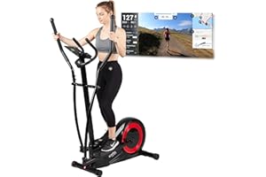 Care Fitness - Vélo Elliptique Motorisé CE-665-24 Niveaux de Difficulté - 6 programmes – Écran LCD -Connectivité Application Kinomap - Masse d'Inertie 10kg
