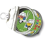 BRISA VW Collection Volkswagen Table Clock, Magnet Clock, MyClock also customizable, Photo Gift in T1 Bus, Beetle, GTI Design (Love Bus/Green)