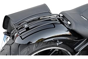 Porte-bagages noir Softail spécialement conçu pour Heritage+Springer Classic, Deluxe, Breakout et FatBoy, ne convient pas pour Heritage Springer Harley Davidson Buffalo Bag.