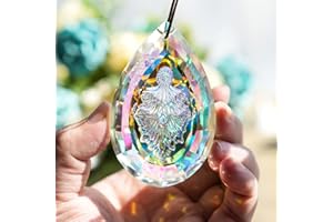 H&D HYALINE & DORA 89 mm Kristall-Sonnenfänger Baum des Lebens Prisma für Fenster, Kristallprismen-Sonnenfänger, hängende Kristalle für Garten, Zuhause, Outdoor-Dekoration