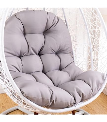Ferocity Cuscino per Sedia Amaca, Sedia in Rattan Cuscino, Dondolo Sospesa, Cuscino per Sedia con Cuscino per la Testa di, Rivestimento Rimovibile, con Lacci attaccati, Verde [114