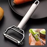 Go Store 2 in 1 Stainless Steel Julienne Vegetable Peeler Multi-Functional Fruit & Veggie Shredder Slicer and Grater for Pota