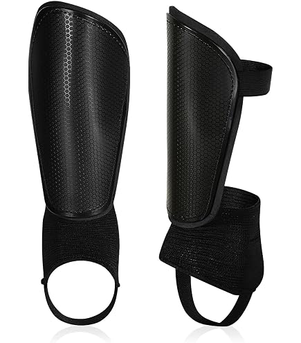 Protège-tibias De Football – 1 Paire Double Face – Taille Adulte L – Noir, Polyester – Pour Entraînement Et Match