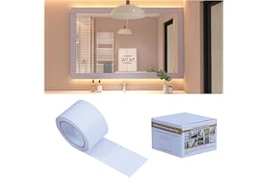 FEILAYS Holzmaserung Aufkleber, reparieren Löcher im Boden, reparieren Holztüren mit dekorativen Streifen, wasserdichte Fensterbänke, Türrahmen, Möbel, Garderobenrenovierung, 5cmx10m Weiß