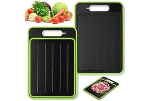 MWELLEWM 4-in-1 Defrosting Tray Set – Plastic Thawing & Cutting Boards, Miracle Melt Defrost Tray for Meat, Fish, and Food – Multi-Purpose Kitchen Chopping Board for Fast, Safe Thawing