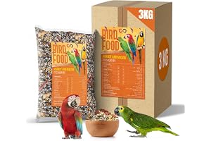 Brandsfinity 3kgs Premium Bird Feed for Parrots – Sunflower Seeds, Peanuts, Dried Fruits & Pellets – Nutritious Bird Food for Parrots, Ideal for a Healthy Diet