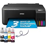 Epson EcoTank ET-1810 Stampante A4, Serbatoi Ricaricabili Alta Capacità, 4 Flaconi Inclusi pari a 3600pag B/N 6500pag Colore,