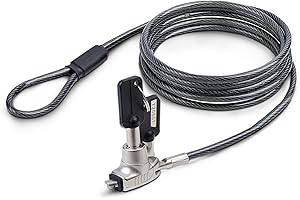 StarTech.com Cavo di sicurezza antifurto per notebook compatibile con slot Noble Wedge Slim, cavo in acciaio da 1,5m