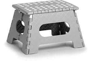 Zeller 13030 hopfällbar pall vikbar, plast, grå, TÜV-testad, kan belastas upp till 150 kg, ca 35 x 28 x 22 cm, plast, liten