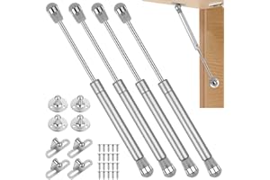 RAFIYU 4 Pezzi Molla a Gas, 200 N/20 kg Pistoni per Ante Cucina, Martinetto Pneumatico per Mobili, Braccetto Ammortizzatore per Cucina e Mobili