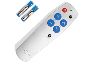 TabTime Big Button TV Remote Control - Easy to Use and Set Up - Universal - Basic Television Remote Control - Dementia Friendly Gifts (Silver)