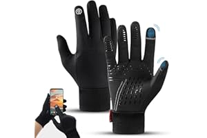 HBSFBH Thermique Gants, Gants d'hiver Chauds, Gants pour écran Tactile, Gants Coupe-Vent et Imperméables, Moto, Ski, Randonnée, Running, Escalade, Gants de Sport pour Hommes et Femmes