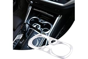 DIYUCAR ABS Chrom Auto Mittelkonsole Cup Dekoration Rahmen Trim für G20 G28 325li 3er Serie 2019 2020 2021 2022 Zubehör (Silber)