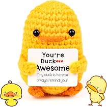 Poupée pingouin de poche positive, pingouin amusant en tricot avec carte positive, support émotionnel en laine, chapeau de bois de bois, cadeau pour encouragement pour amis, décoration d'encouragement